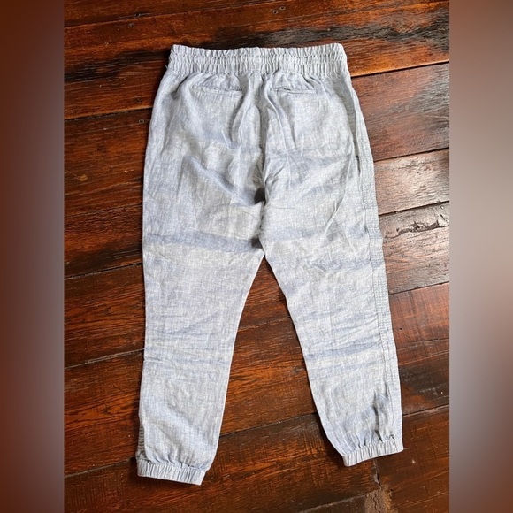 Athleta Blue Cabo Linen Jogger Athleisure Travel Lifestyle Pant EUC size 12 - Picture 5 of 5